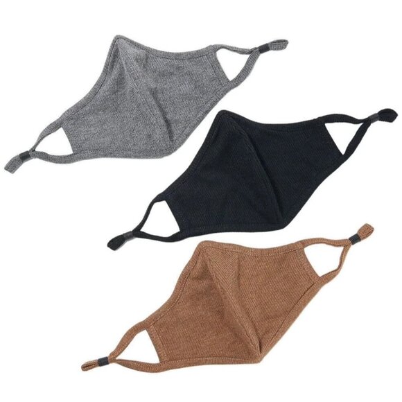 AnyBody 3-Layer Face Coverings Set of 3 Basic One Size A452287 - Picture 1 of 4